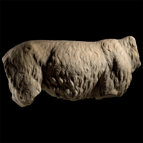 Life-Size Roman Marble Torso of a Ram
