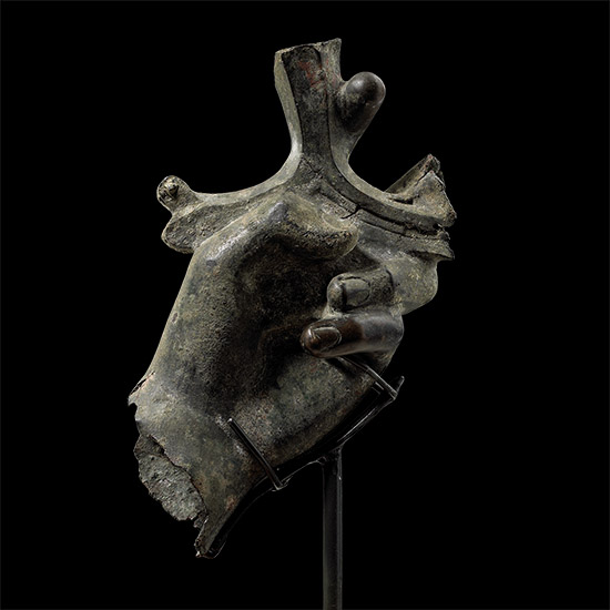 Roman Bronze Hand Holding a Parazonium