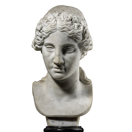 Marble Head of the Greek Goddess Aphrodite