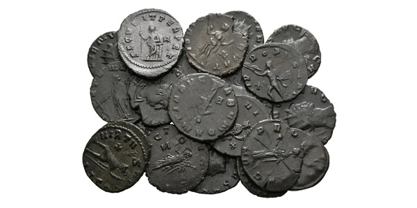 Group of Twenty [20] Gallienus and Valerian I Roman AE Antoniniani Coins.