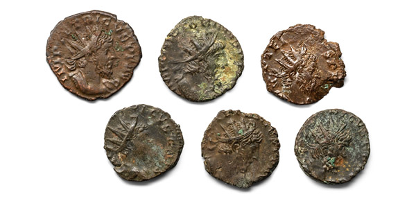 Group of Six [6] Mixed AE Antoniniani Coins.