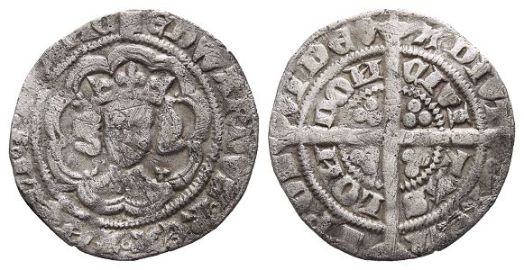 England. Plantagenet, Edward III AR Halfgroat.