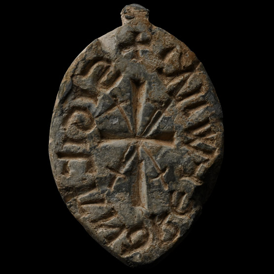 Large Medieval Lead Seal Matrix for Andrew, son of William