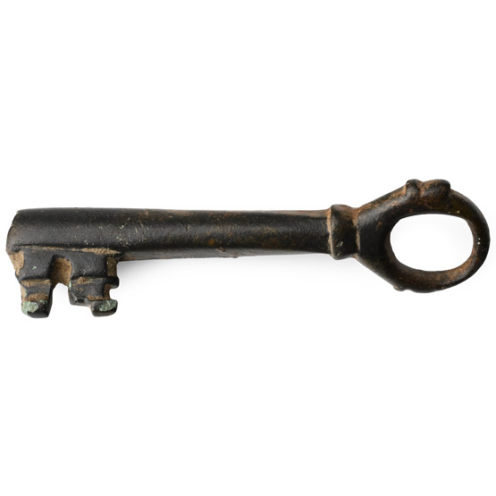 Large Medieval Bronze Door Key