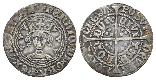 England. Lancaster, Henry VI AR Halfgroat.