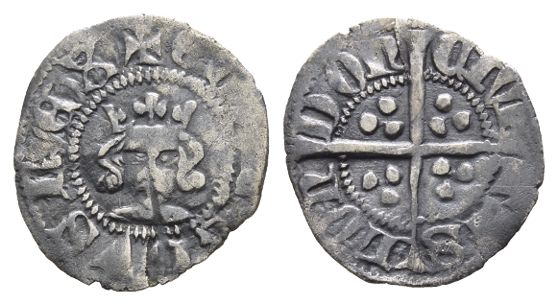 England. Plantagenet, Edward III AR Halfpenny.