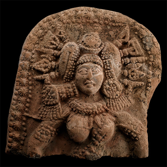 Chandraketugarh Terracotta Plaque with the Goddess Sri Lakshmi