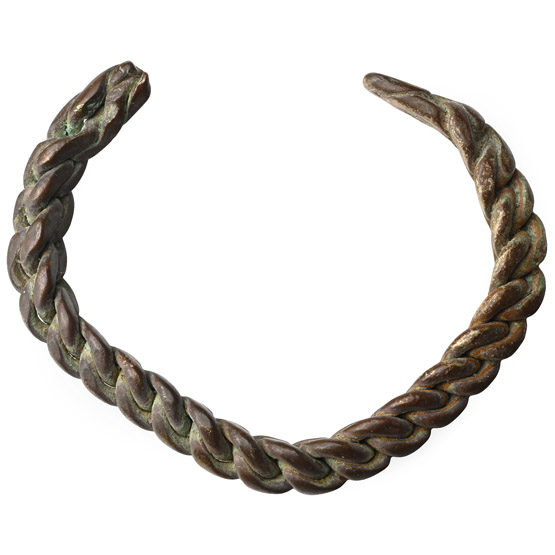 Viking Age Bronze Twisted Bar Bracelet