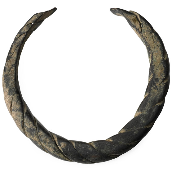 Viking Age Bronze Twisted Bar Bracelet