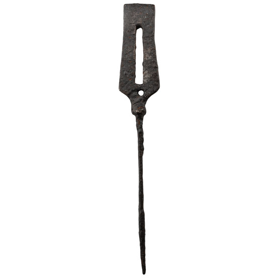 Large Medieval Tanged Iron Incendiary Fire Arrowhead