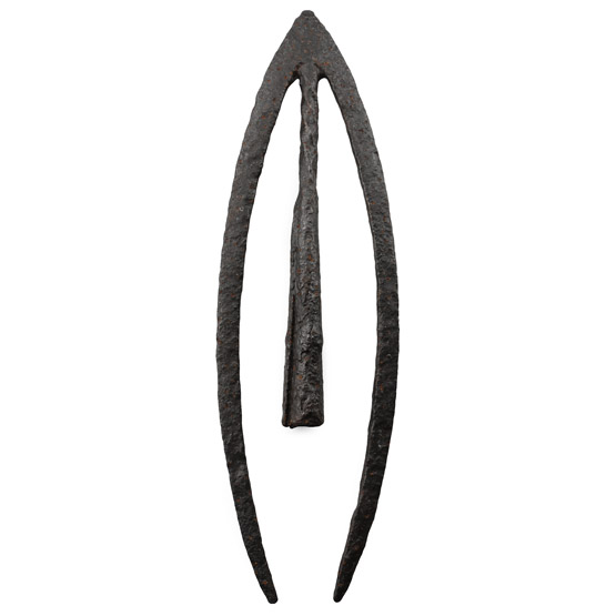 Very Large Medieval Socketted Iron Swallow-Tailed Arrowhead