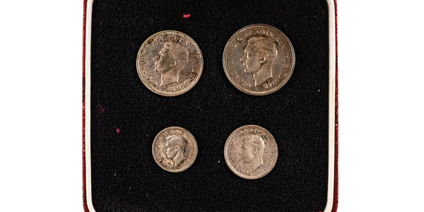 Great Britain. Windsor, George VI AR Maundy Money Set.