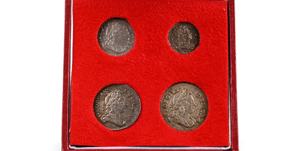 Great Britain. Hanover, George I AR Maundy Money Set.