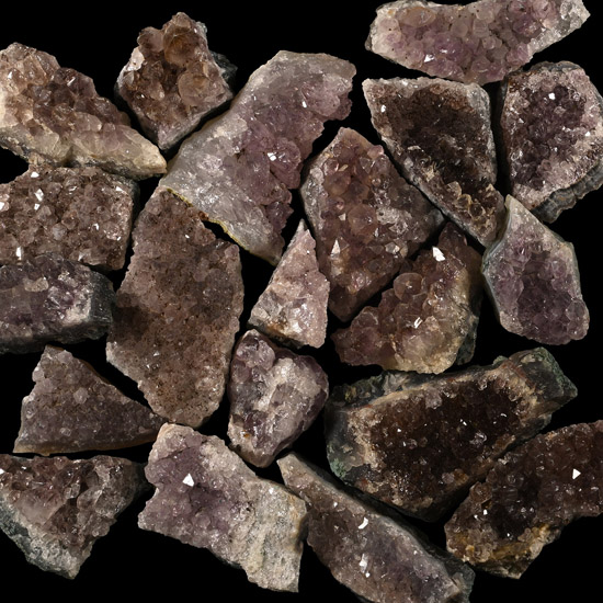 Purple Amethyst Crystal Geode Specimen Group [20]