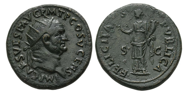 Vespasian AE Dupondius.