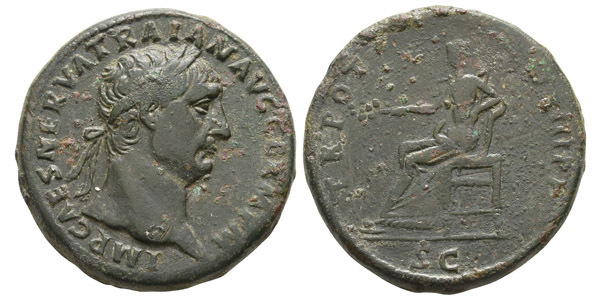 Trajan AE Sestertius.