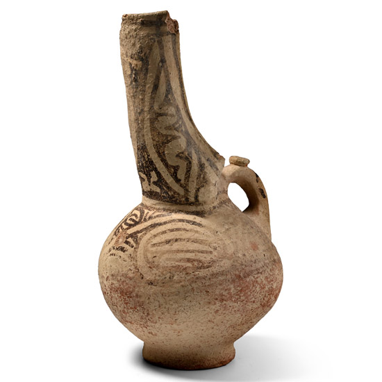 Western Asiatic Painted Channel Spouted Terracotta Vessel