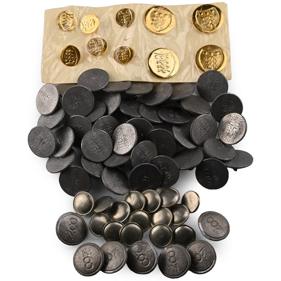 American Civil War and Other Re-enactment Pewter Button Group
