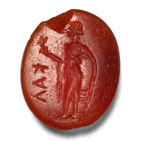 Roman Carnelian Gemstone with the Goddess Spes