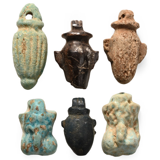Egyptian Faience Amulet Group