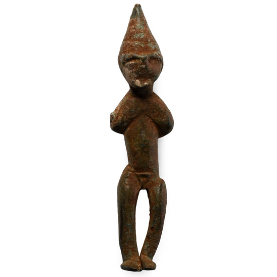 Syro-Hittite Bronze Helmetted Figure