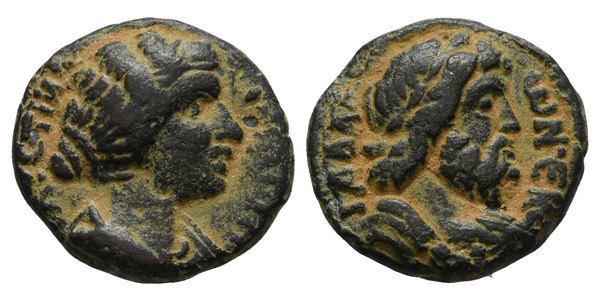 Faustina II AE 20mm of Gadara, Decapolis.