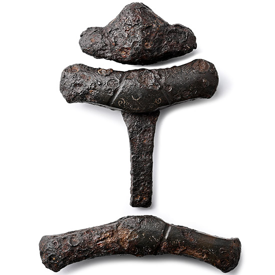 Viking Iron Sword Pommel, Upper Guard and Lower Guard