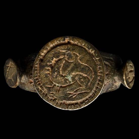 Medieval Silver Ring with Beast