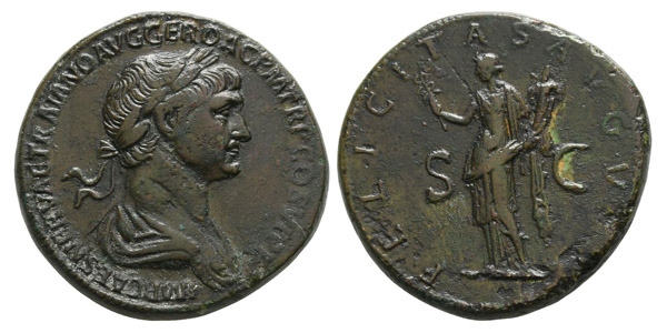 Trajan AE Sestertius.