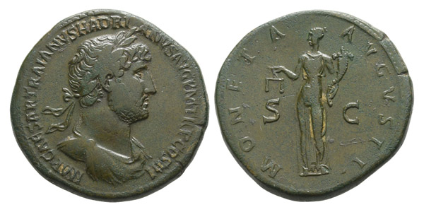 Hadrian AE Sestertius.