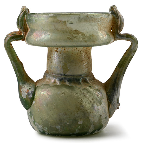 Roman Glass Handled Jar
