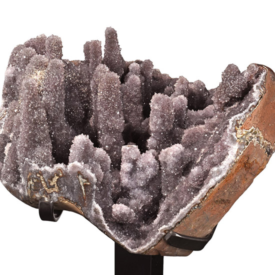 Monumental Geode Section with Druzy Quartz Stalagmites