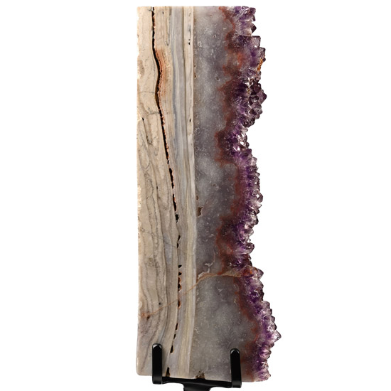 Large Agate and Amethyst Column Display
