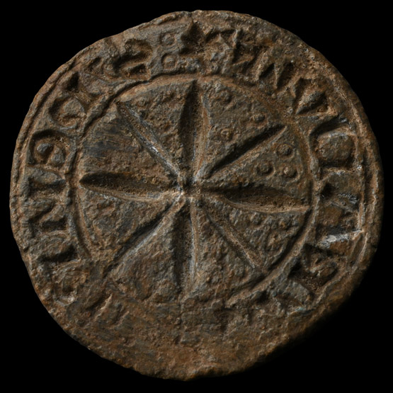 Medieval Round Lead Seal Matrix for Henry, son of Ralf