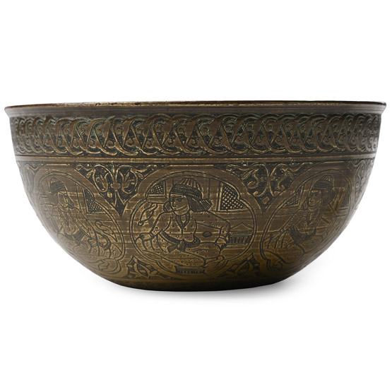 Indian Engraved Brass Bowl