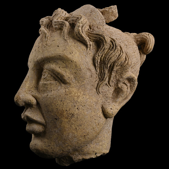 Life-Size Greek Style Terracotta Head