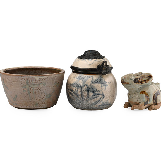 Chinese Glazed Ceramic Group