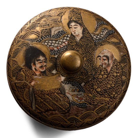 Satsuma Lidded Gilt Ceramic Box
