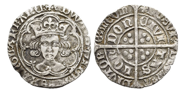 England. York (Restored), Edward IV AR Groat.