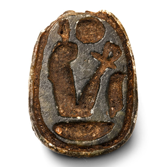Egyptian Faience Scarab of Amenhotep III