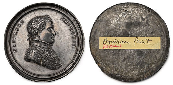 France. Napoléon I Pewter Uniface Medal.
