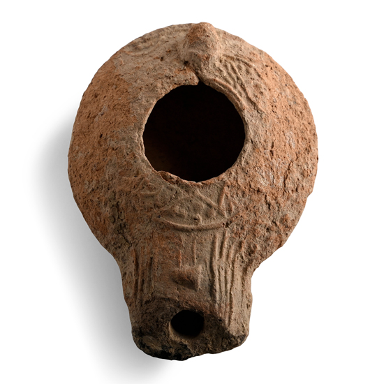 Judaean Terracotta Slipper Oil Lamp