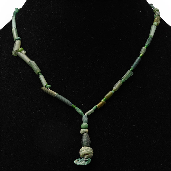 Roman Green Glass and Other Bead Necklace String