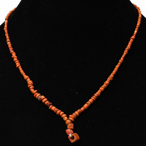Roman Orange Glass Bead Necklace String
