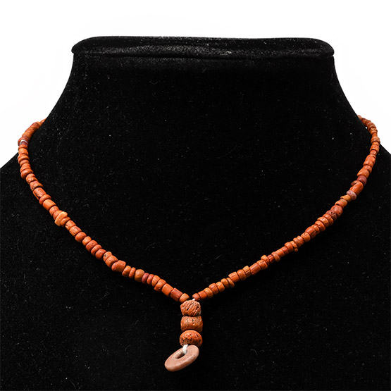 Roman Orange Glass Bead Necklace String