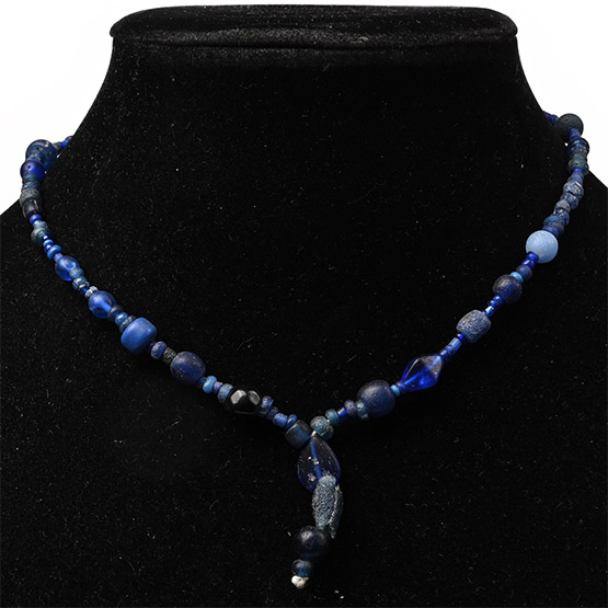 Roman Blue Glass Bead Necklace String