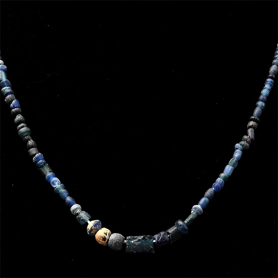 Roman Blue Glass Bead Necklace String