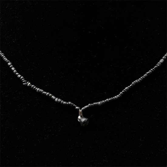 Roman Black Glass and Other Bead Necklace String