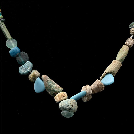 Western Asiatic Glass and Stone Bead Necklace String