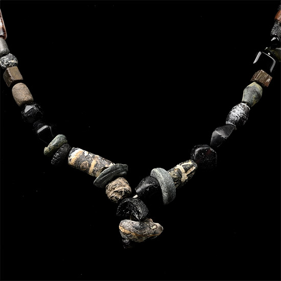 Western Asiatic Glass and Stone Bead Necklace String